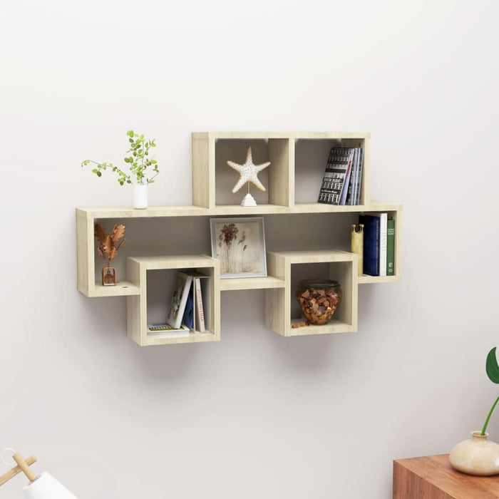 Car-shaped Wall Shelf Sonoma Oak Chipboard Nbixpt