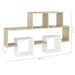 Car-shaped Wall Shelf White & Sonoma Oak Chipboard Nbixpp