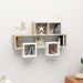 Car-shaped Wall Shelf White & Sonoma Oak Chipboard Nbixpp