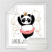 Sherpa Blanket Throw Blankets Black And White Cute Pandas