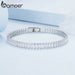 Shining Square Zircon Platinum Plated Bracelet For Women