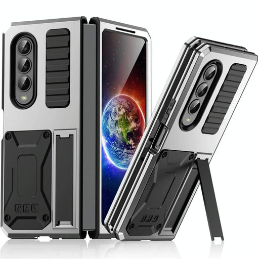 Shock Proof Metal Phone Case With Holder For Samsung Galaxy