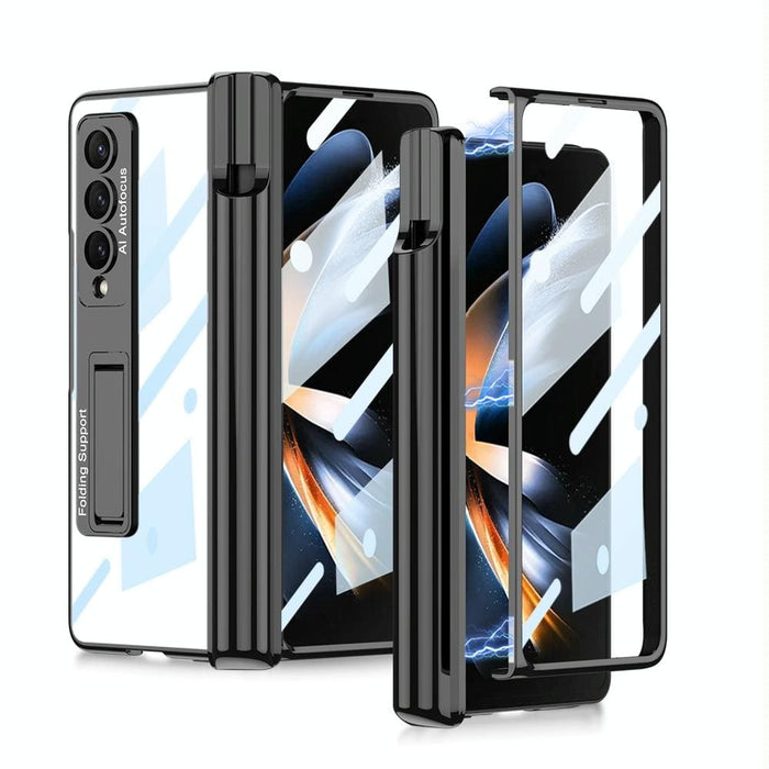 Shockproof Magnetic Fold Case With Pen Slots For Samsung