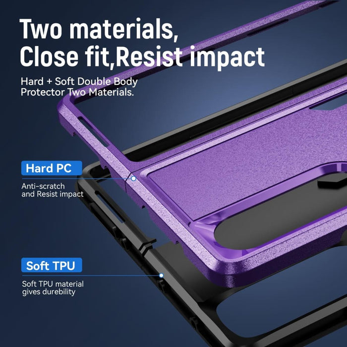 Shockproof Pc Tpu Case With Holder For Galaxy z Fold 4