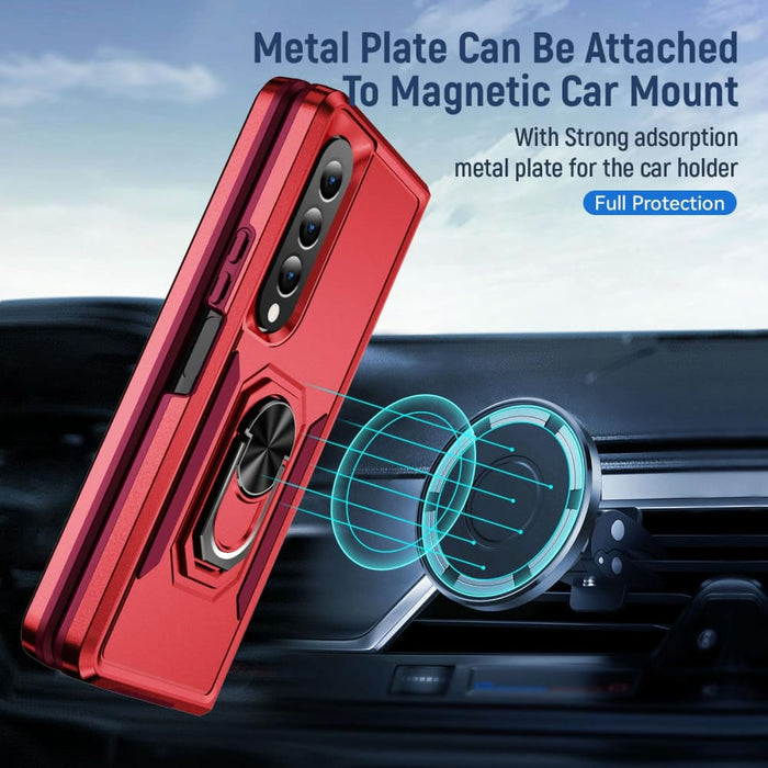 Shockproof Pc Tpu Case With Holder For Galaxy z Fold 4