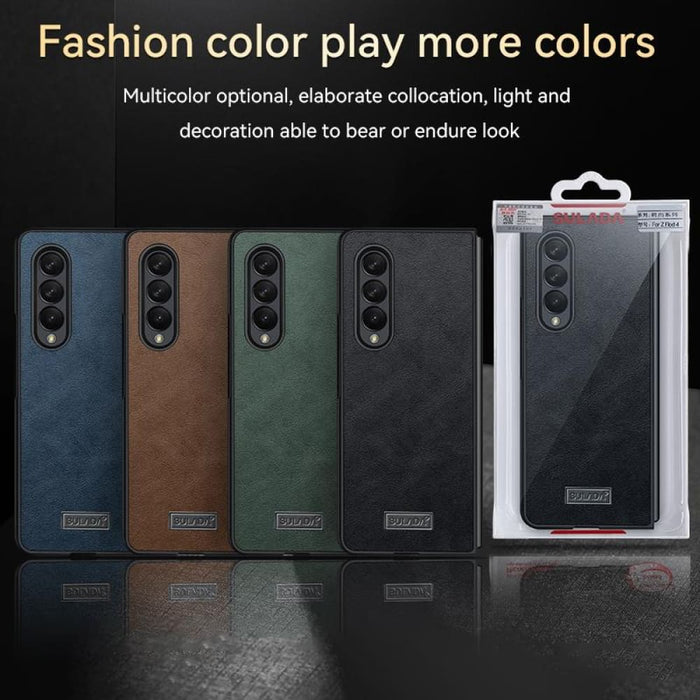 Shockproof Tpu Leather Protective Case For Samsung Fold 4