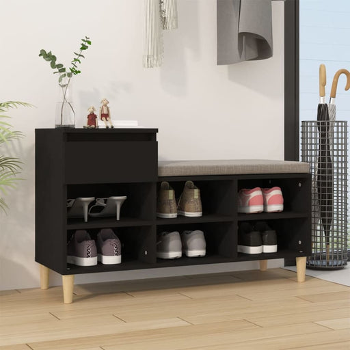 Shoe Cabinet Black 102x36x60 Cm Engineered Wood Nxoxbp