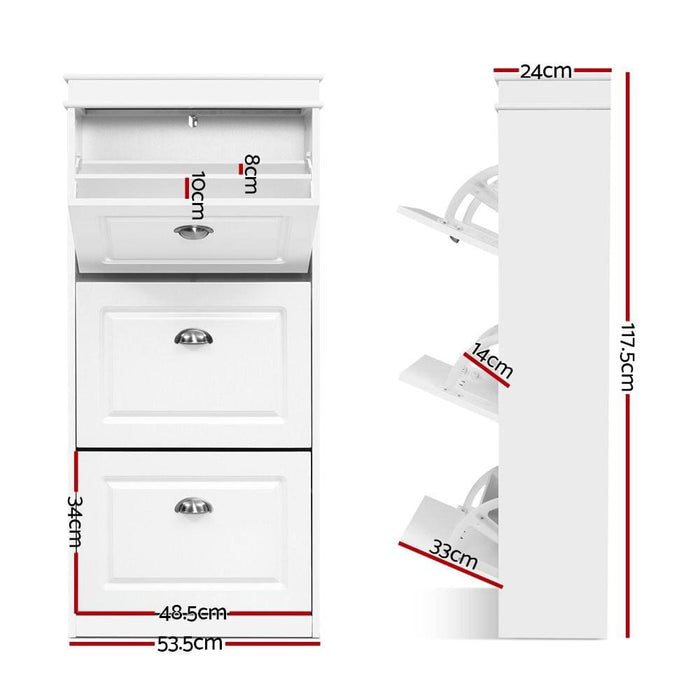 Shoe Cabinet Shoes Storage Rack White Organiser Shelf