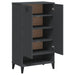 Shoe Cabinet Viken Anthracite Grey Solid Wood Pine Tiakxp