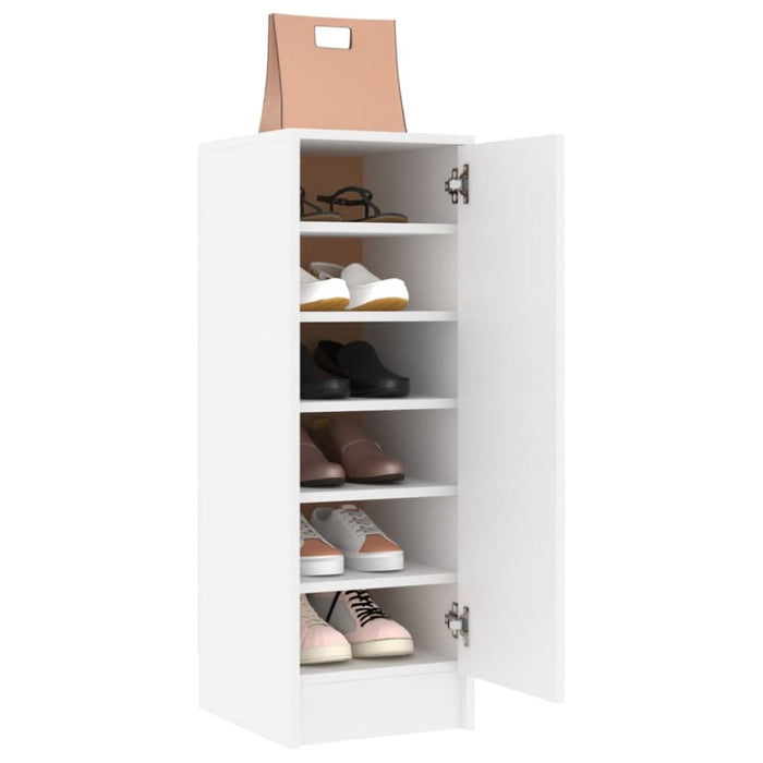 Shoe Cabinet White 32x35x92 Cm Chipboard Nbnkix