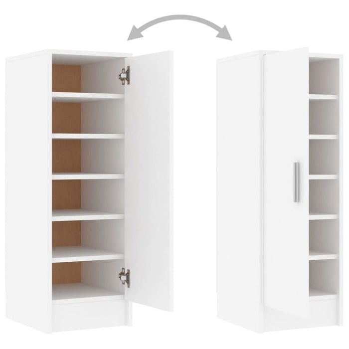 Shoe Cabinet White 32x35x92 Cm Chipboard Nbnkix