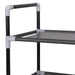 Shoe Rack With 4 Shelves Metal And Non-woven Fabric Black