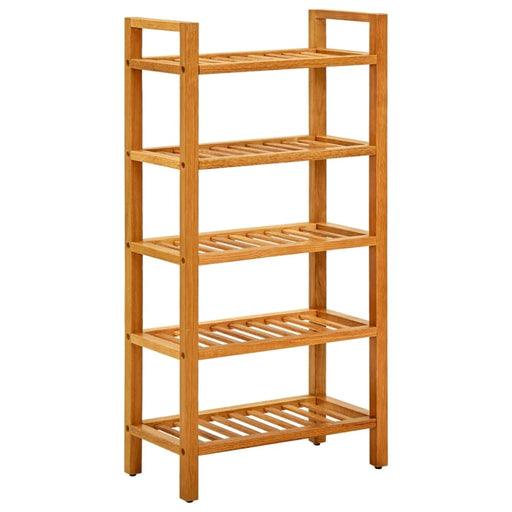 Shoe Rack With 5 Shelves 50x27x100 Cm Solid Oak Wood Ttoiai