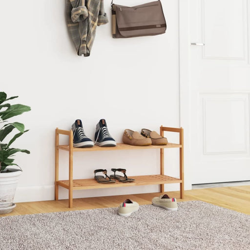 Shoe Rack 69x27x41 Cm Solid Wood Walnut Tpbtlo