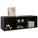 Shoe Storage Bench Glossy Look Black 105x35x35 Cm Chipboard