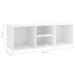 Shoe Storage Bench Glossy Look White 105x35x35 Cm Chipboard