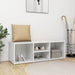 Shoe Storage Bench Glossy Look White 105x35x35 Cm Chipboard