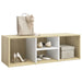 Shoe Storage Bench White And Sonoma Oak 105x35x35 Cm