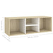 Shoe Storage Bench White And Sonoma Oak 105x35x35 Cm