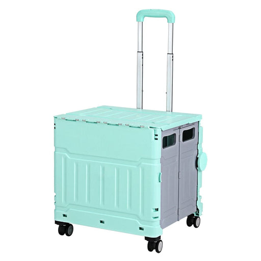 Shopping Trolley Cart 75l Foldable Green