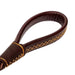 Short Real Leather Dog Leash