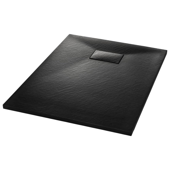 Shower Base Tray Smc Black 100x70 Cm Oaainb