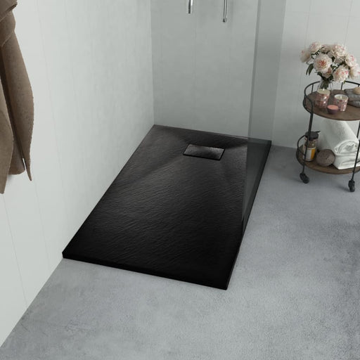 Shower Base Tray Smc Black 120x70 Cm Oaaint