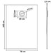 Shower Base Tray Smc White 100x70 Cm Oaaiio