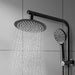 Goslash Picks Shower Head High Pressure Set Rain Round Black