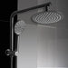 Goslash Picks Shower Head High Pressure Set Rain Round Black