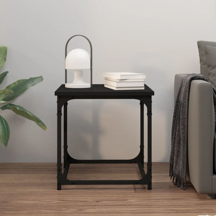 Side Table Black 40x40x40 Cm Engineered Wood Nxtxni