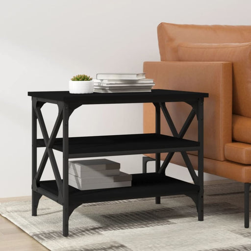 Side Table Black 55x38x45 Cm Engineered Wood Nxtttx