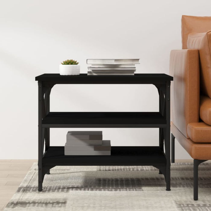 Side Table Black 55x38x45 Cm Engineered Wood Nxtttx