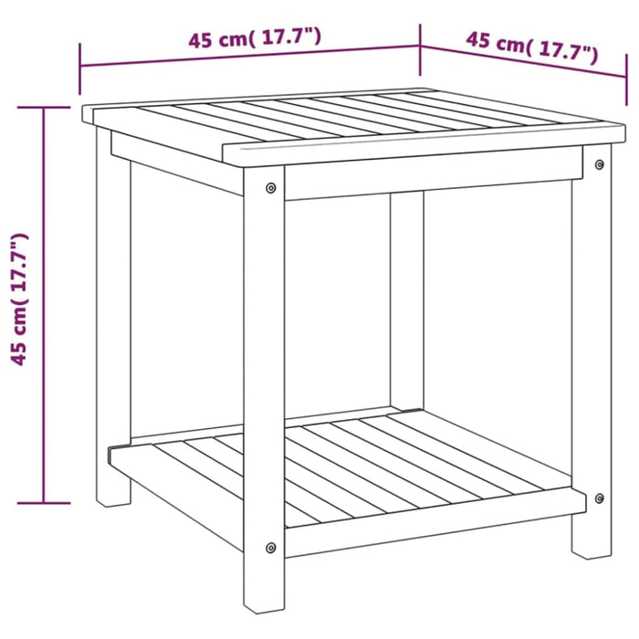 Side Table Solid Acacia Wood 45x45x45 Cm Aaoxn