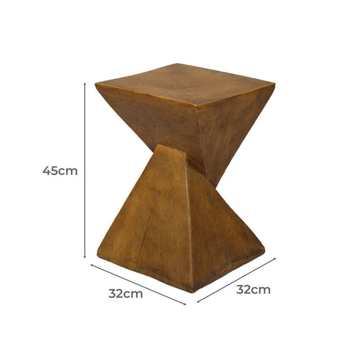 Side Table Terrazzo Geometric Shape Magnesia Stool Stone