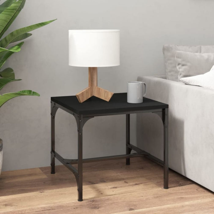 Side Tables 2 Pcs Black 40x40x35 Cm Engineered Wood Nokabt