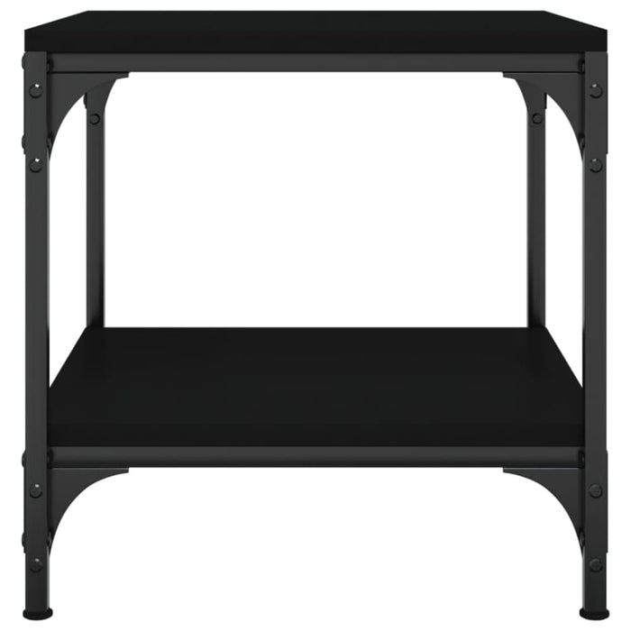 Side Tables 2 Pcs Black 40x40x40 Cm Engineered Wood Noktin