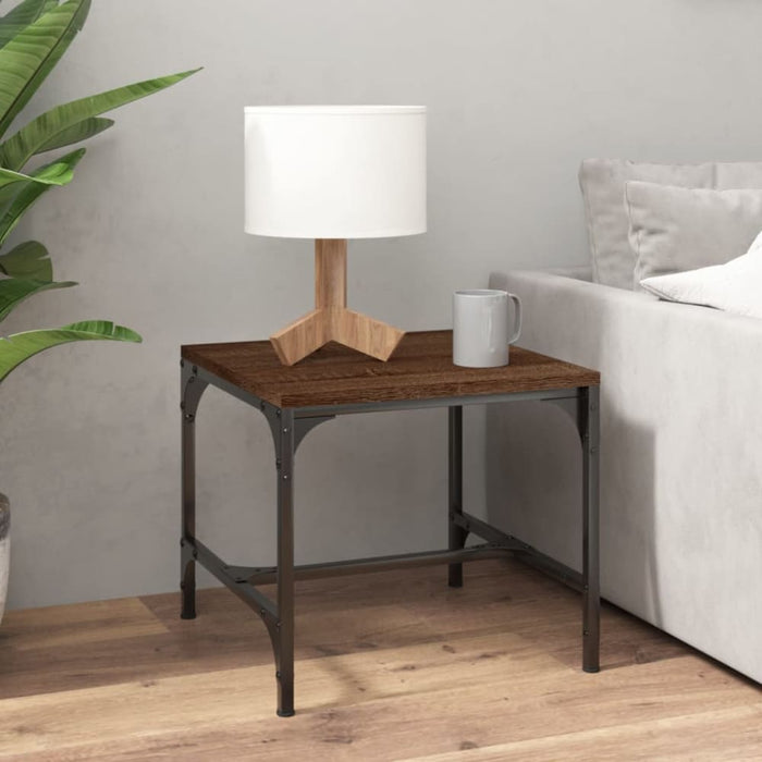 Side Tables 2 Pcs Brown Oak 40x40x35 Cm Engineered Wood