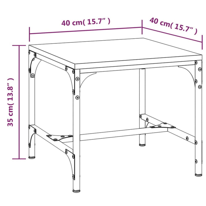 Side Tables 2 Pcs Brown Oak 40x40x35 Cm Engineered Wood