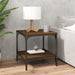 Side Tables 2 Pcs Brown Oak 40x40x40 Cm Engineered Wood