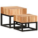 Side Tables 2 Pcs Solid Acacia Wood Xnitpo