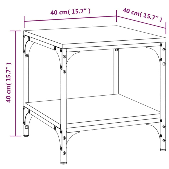 Side Tables 2 Pcs Sonoma Oak 40x40x40 Cm Engineered Wood