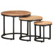 Side Tables 3 Pcs Solid Acacia Wood Txblni