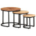 Side Tables 3 Pcs Solid Acacia Wood Txblni