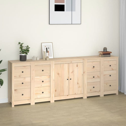 Sideboard 230x35x80 Cm Solid Wood Pine Tooabna