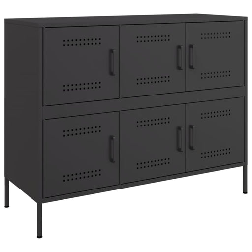 Sideboard Black 100.5x39x79 Cm Cold-rolled Steel Natbkl