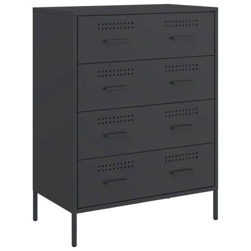 Sideboard Black 68x39x89 Cm Steel Naxknx