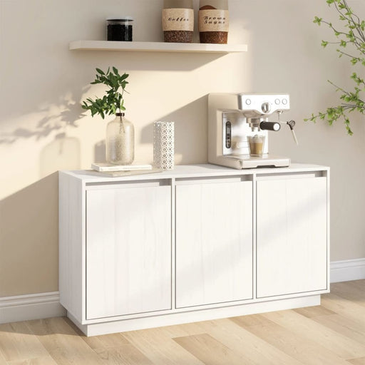 Sideboard White 111x34x60 Cm Solid Wood Pine Notnob