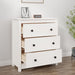 Sideboard White 70x35x80 Cm Solid Wood Pine Notitp