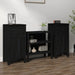 Sideboards 2 Pcs Black 40x35x80 Cm Solid Wood Pine Notilt